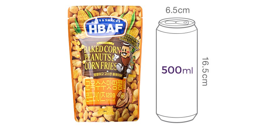 [HBAF] 군옥수수맛땅콩&콘프라이즈 120g