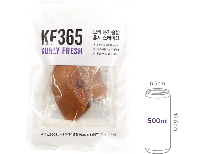 [KF365] 통가슴살 훈제오리 스테이크 450g