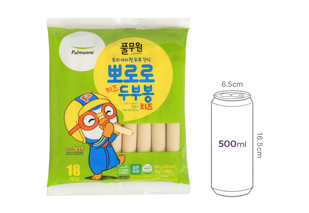 [풀무원] 뽀로로 키즈 두부봉 치즈 504g (28g x 18개입)