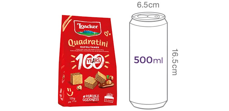 [로아커] 미니 웨하스 콰드라티니 (나폴리타너) 125g