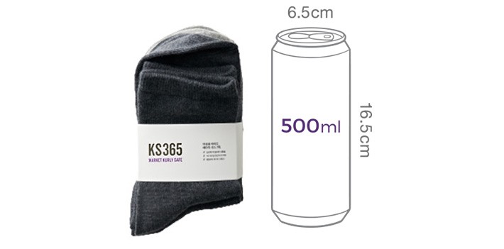 [KS365] 라이트 베이직 중목 양말 7족(여성용)_혼합(그레이2,베이지,다크그레이3)