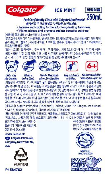 [콜게이트] 마우스워시 아이스민트 250ml (휴대용)