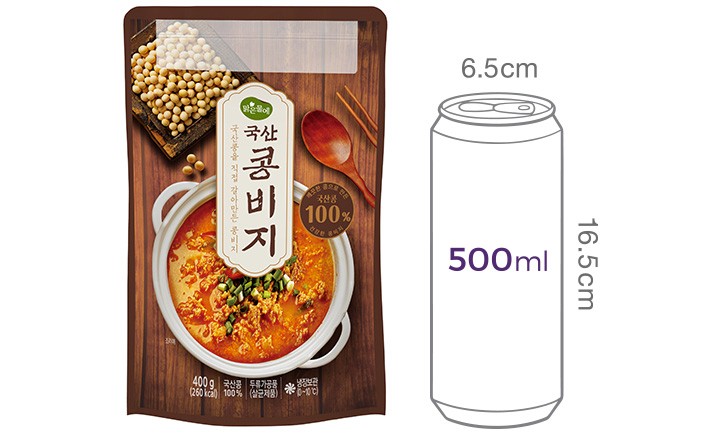 [맑은물에] 국산콩 비지 400g
