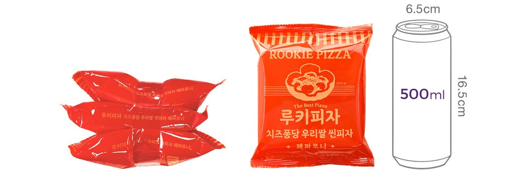 [루키피자] 치즈퐁당 우리쌀 씬피자 페퍼로니 3개입