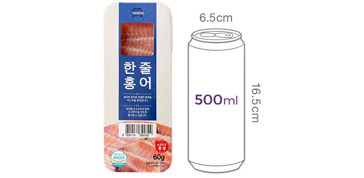 [영산홍어] 해미진미 한 줄 홍어회 60g (모둠)