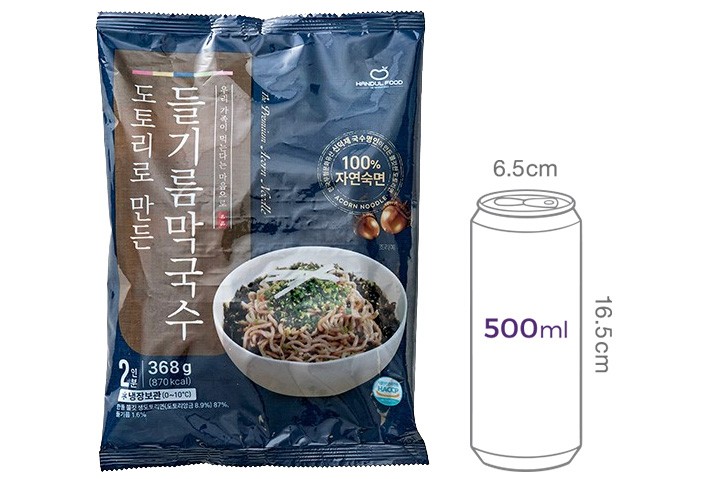 [한둘푸드] 도토리로 만든 들기름 막국수 2인분 368g