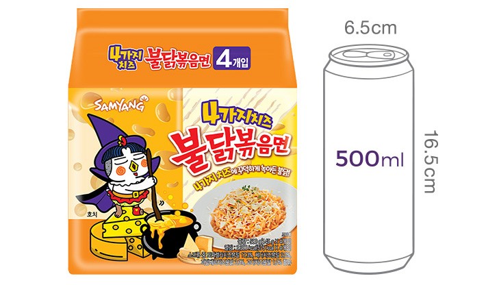 [삼양] 4가지 치즈 불닭볶음면 4입
