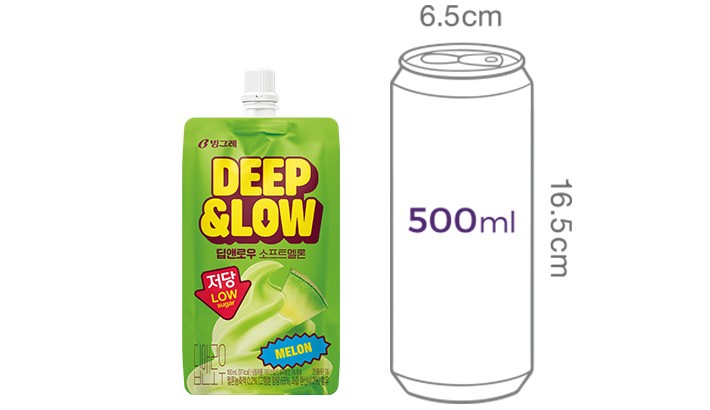 [딥앤로우] 저당 소프트 멜론 쉐이크 160mL X 3개입