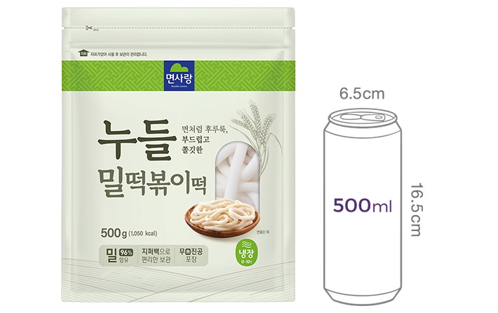 [면사랑] 누들밀 떡볶이떡 500g (지퍼백)