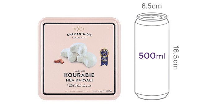 [쿠라비에] 화이트 스노우 쿠키 홀 아몬드(틴 케이스) 450g