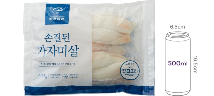 [바른생선] 손질 가자미살 600g (냉동)