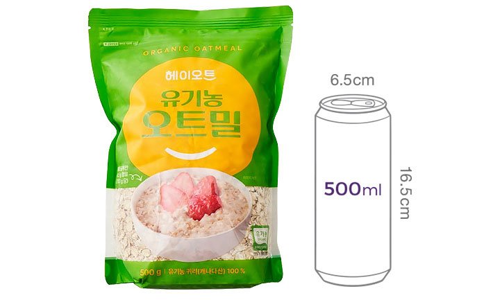 [헤이오트] 캐나다산 유기농 오트밀 500g