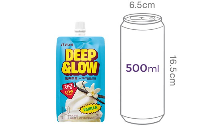 [딥앤로우] 저당 소프트 바닐라 쉐이크 160mL X 3개입