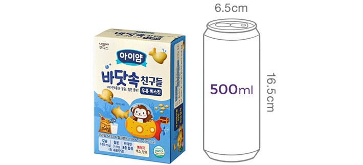 [일동후디스] 아이얌 바닷속친구들 우유비스킷 50g