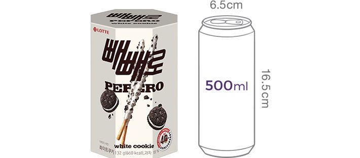 [롯데] 화이트쿠키 팔각 빼빼로 132g