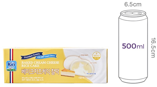 [Kiri] 크림치즈 찰떡 치즈베이크 (60g X 6개입)
