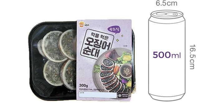 [바비엔] 속초식 먹물먹은 오징어순대 300g