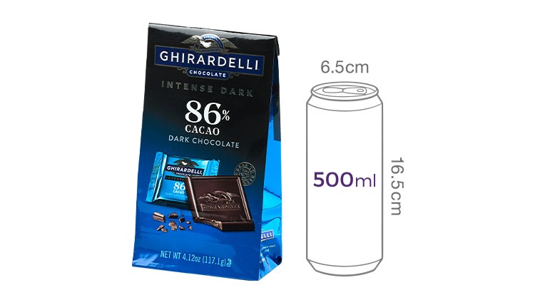 [기라델리] 스퀘어백 인텐스 다크 86% 카카오 117g