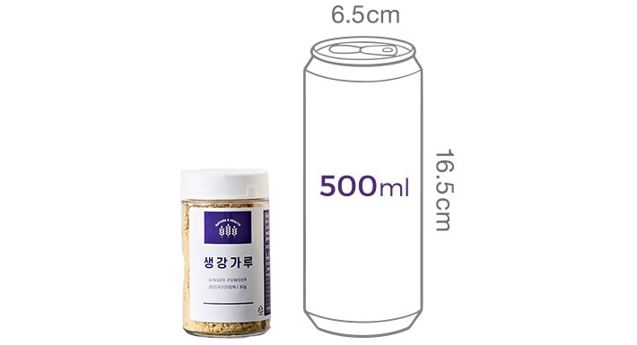 [네이처앤헬스] 국산 생강가루 50g (원형통)