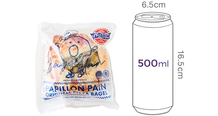 [빠삐용빵] 핫 체다 베이컨 피자 베이글 130g