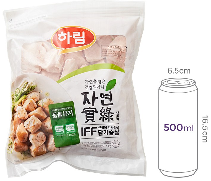 [자연실록] 동물복지 한입 닭가슴살 1kg