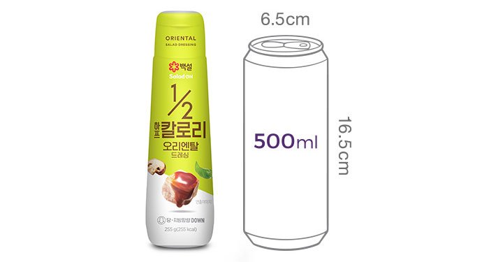 [백설] 하프 칼로리 오리엔탈 드레싱 255g