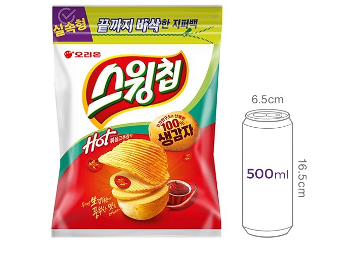 [오리온] 스윙칩 볶음고추장맛 210g (지퍼백)