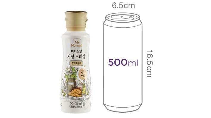 [마이노멀] 저당 참깨 흑임자 드레싱 240g