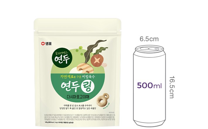 [샘표] 연두링 다시마표고야채 140g(35정)