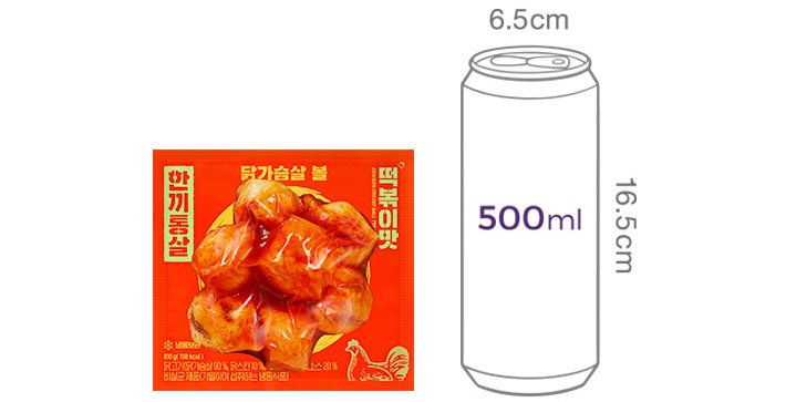 [한끼통살] 닭가슴살 볼 떡볶이맛 1개입