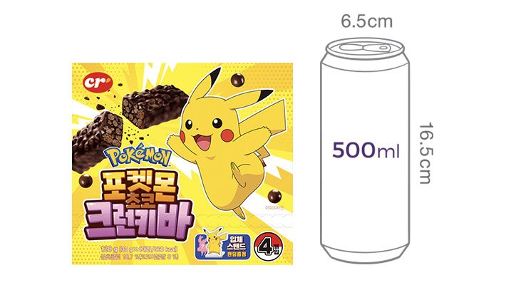 [씨알로] 포켓몬 초코크런키바 30g*4입 (포켓몬 입체스탠드 증정)