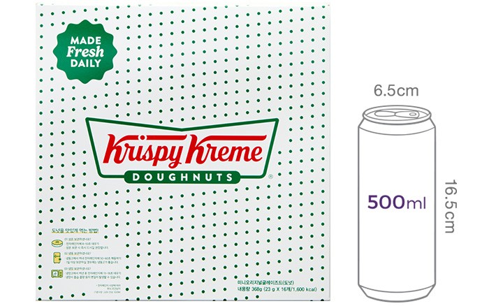 [크리스피크림도넛] 미니 오리지널 글레이즈드 (23g X 16개)