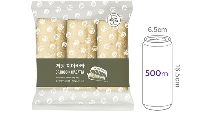 [닥터로빈] 저당 치아바타 140gX3개입