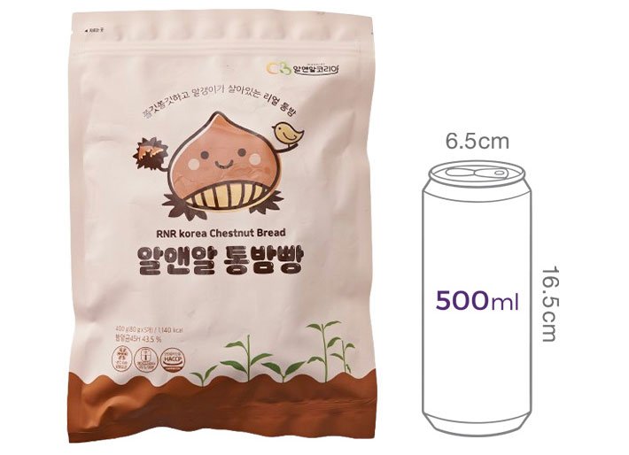 통밤빵 생지 (80gX5개입)