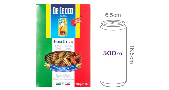 [데체코] 삼색 푸실리 500g