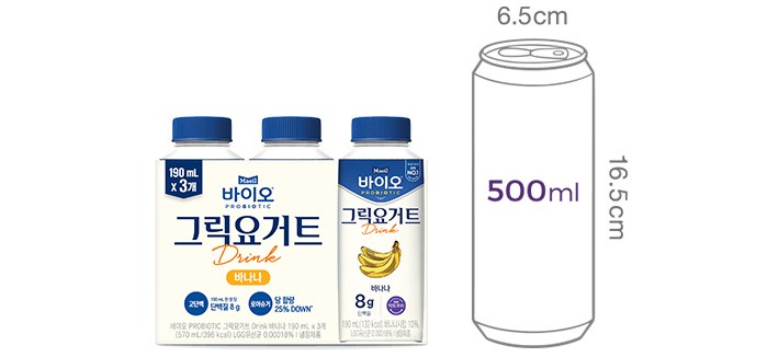 [매일유업] 바이오 드링크 그릭요거트 바나나 (190mL X 3개입)