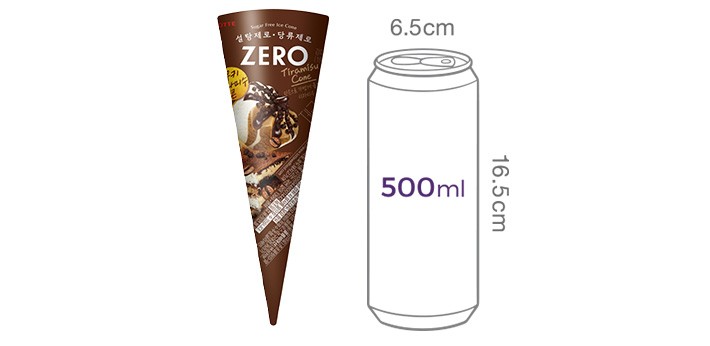 [롯데웰푸드] ZERO 쿠키 티라미수 콘 160mL