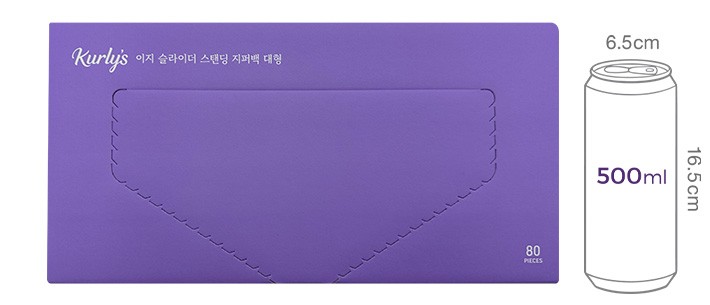 [컬리멤버스][Kurly's] BPA프리 이지 슬라이더 프레시 스탠딩 지퍼백 3종 혼합형 (소형20매+중형20매 +대형20매)