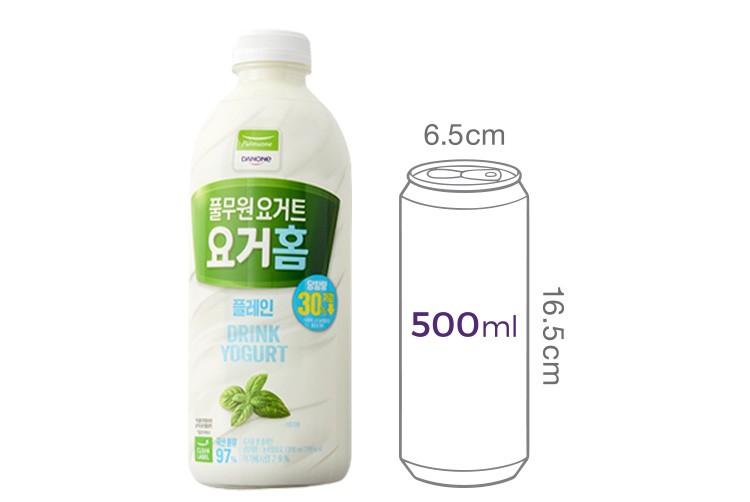 [풀무원다논] 요거홈 드링크 요거트 플레인 1L