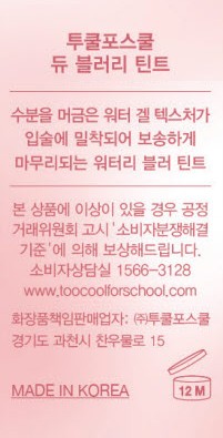 [투쿨포스쿨] 듀 블러리 틴트02 허그 피치
