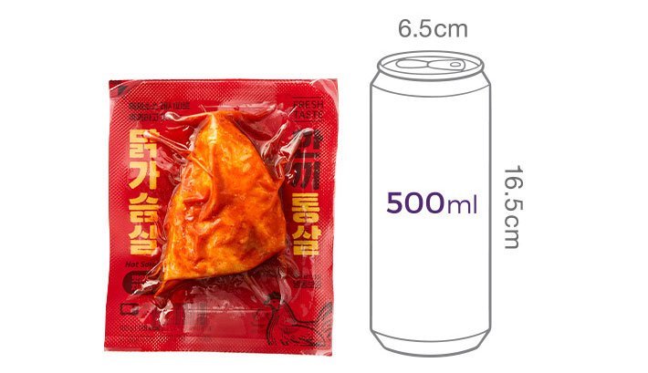 [한끼통살] 소스 닭가슴살 핫양념치킨맛 (1입)