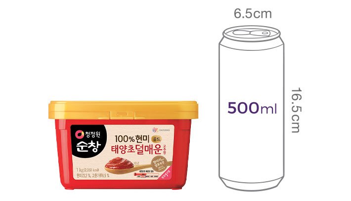 [청정원] 순창 (현미)덜매운 고추장 1kg