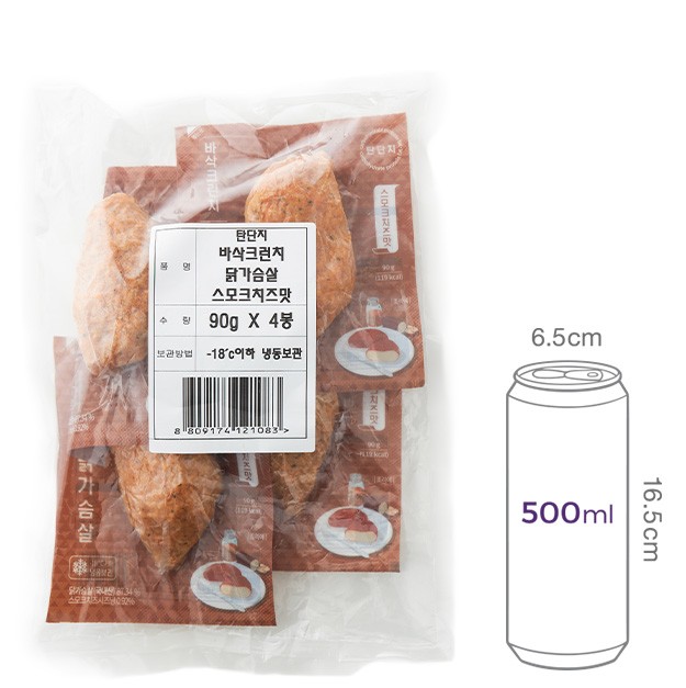 [컬리멤버스] [탄단지] 바삭 크런치 닭가슴살 스모크치즈 (4개입)