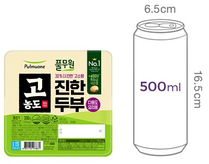[컬리멤버스][풀무원] 특등급 국산콩 고농도 진한두부