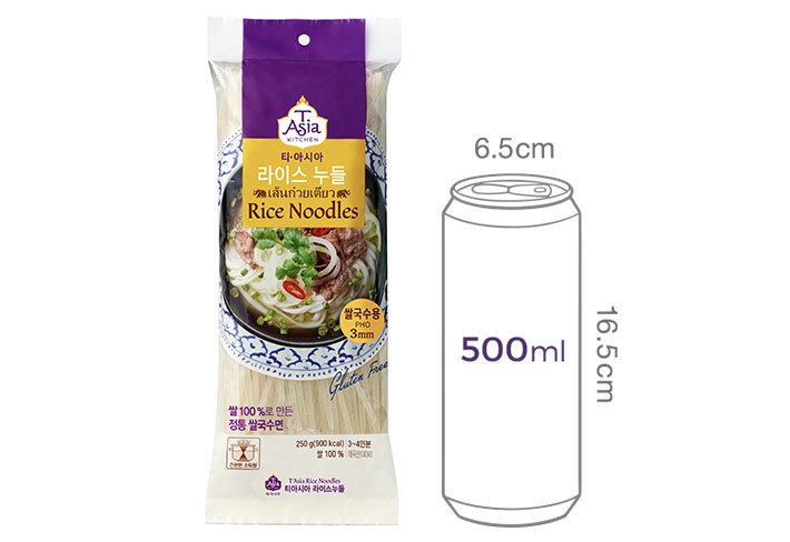 [티아시아] 라이스누들 국물용 3mm 250g