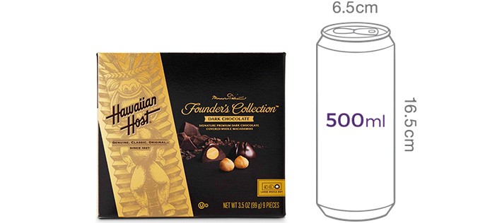 [하와이안호스트] 파운더스컬렉션 다크 초콜릿 99g (9 pcs)