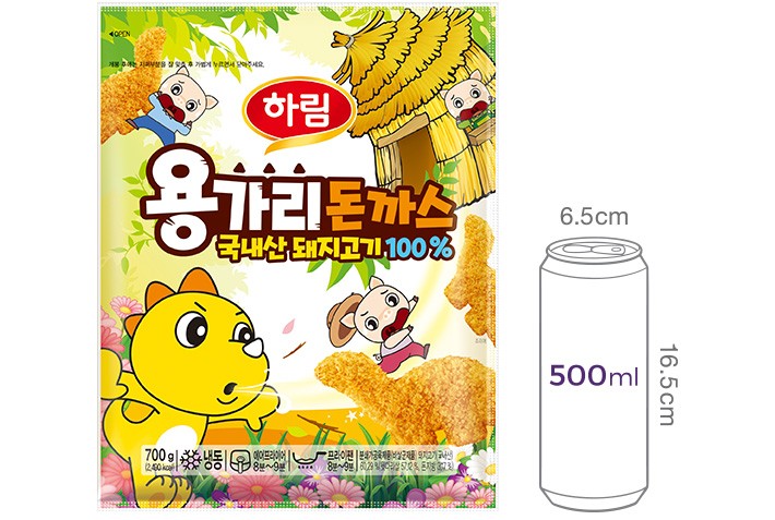 [하림] 용가리 돈까스 700g