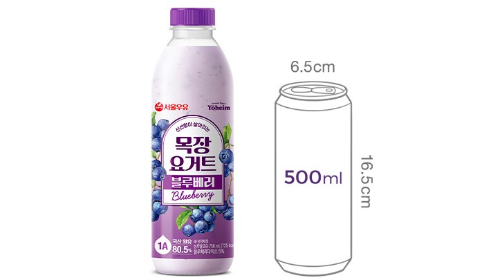 [서울우유] 신선함이 살아있는 목장 블루베리 요거트 750mL