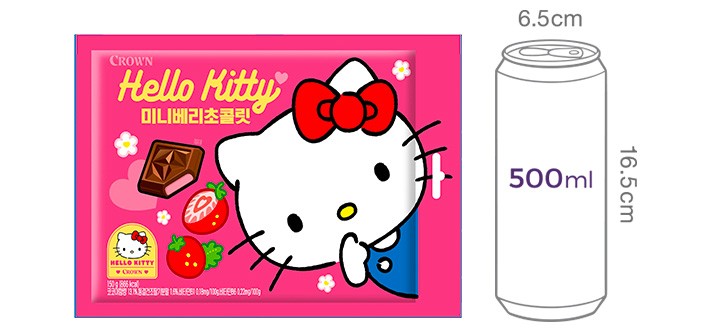 [크라운] 미니베리 초콜릿 헬로키티 150g