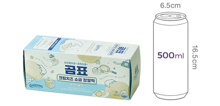 [곰표] 크림치즈 소금 찹쌀떡 오리지널맛 360g (6개입)